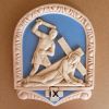 Immagine di Tavole Via Crucis 14 o 15 Stazioni 26x20 cm ceramica Robbiana azzurra