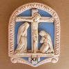 Immagine di Tavole Via Crucis 14 o 15 Stazioni 26x20 cm ceramica Robbiana azzurra