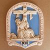 Immagine di Tavole Via Crucis 14 o 15 Stazioni 26x20 cm ceramica Robbiana azzurra
