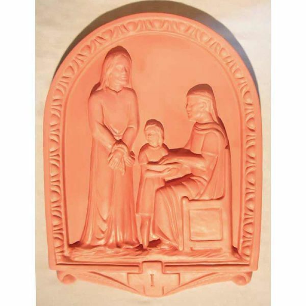 Immagine di Tavole Via Crucis 14 o 15 Stazioni 50x36 cm terracotta Robbiana