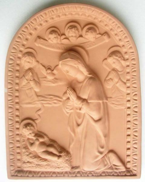 Immagine di Natività Pala da Muro cm 60 (23,6 in) Bassorilievo Terracotta