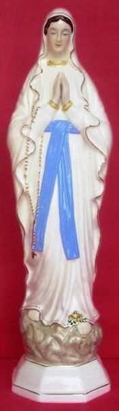 Immagine di Statua Madonna di Lourdes 60 cm ceramica Deruta dipinta