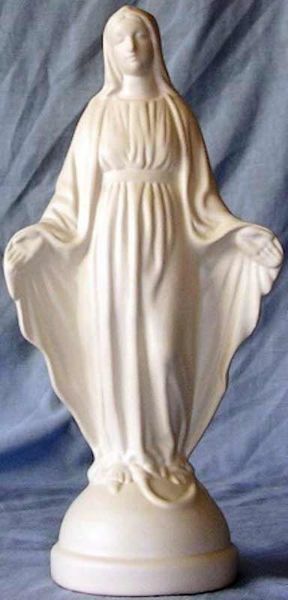 Picture of Statue Miraculous Virgin Mary cm 24 (9,4 in) Hand-painted glazed Ceramic of Deruta