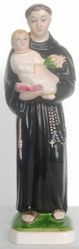 Picture of Statue St. Anthony of Padua cm 25 (9,8 in) Hand-painted glazed Ceramic of Deruta