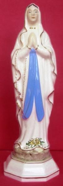 Immagine di Statua Madonna di Lourdes 30 cm ceramica Deruta dipinta