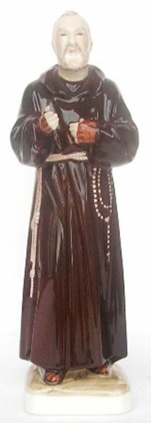 Imagen de Estatua Padre Pío de Pietrelcina 30 cm cerámica Deruta pintada