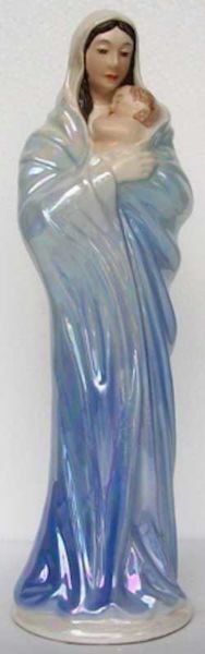 Immagine di Statua Ave Maria 34 cm ceramica Deruta dipinta
