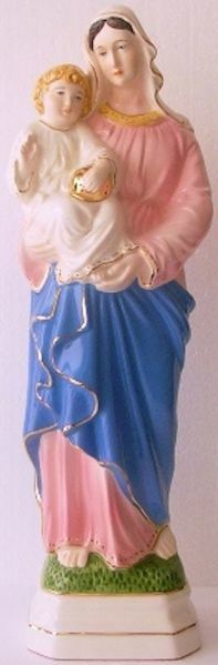 Immagine di Statua Madonna con Bambino 39 cm ceramica Deruta dipinta