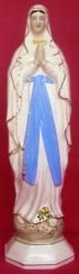 Immagine di Statua Madonna di Lourdes cm 40 (15,7 in) Maiolica invetriata di Deruta dipinta a mano