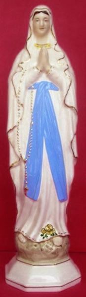 Immagine di Statua Madonna di Lourdes 40 cm ceramica Deruta dipinta