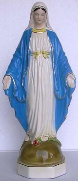 Imagen de Estatua Virgen Milagrosa 40 cm cerámica Deruta pintada
