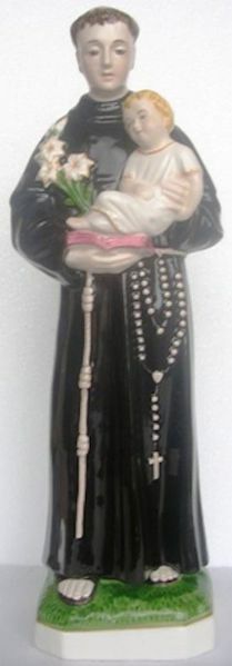 Immagine di Statua Sant’Antonio da Padova 50 cm ceramica Deruta dipinta