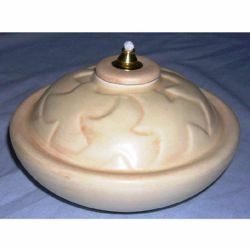 Picture of Set of 4 Liquid Wax Votive Lanterns cm 13 (5,1 in) Doves Ceramic Oil Lamps White
