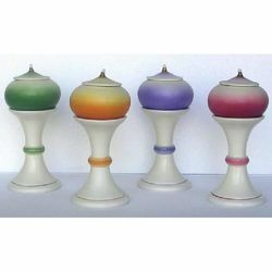 Picture of Liquid Wax Votive Lantern cm 23 (9,1 in) Candle Holder style Ceramic Oil Lamp Liturgical Colors