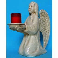 Picture of Votive Candle Lamp cm 30 (11,8 in) Guardian Angel Tealight Ceramic Lantern Craquelé