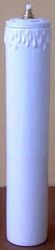 Immagine di Set 4 Lucerne Bianche da Altare a Cera Liquida cm 5x25 (2,0x9,8 in) Candela Lampade Olio Ceramica