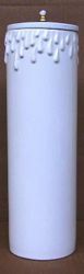 Imagen de Set de 4 Lámparas Blancas para Altar Cera Líquida cm 8x25 (3,1x9,8 in) Vela Candiles Aceite Cerámica
