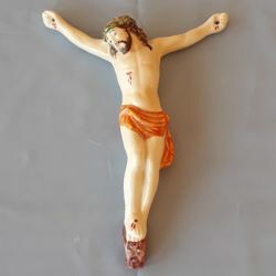 Picture of Jesus Christ Body for Cross Wall Crucifix cm 15x13 (5,9x5,1 in) Ceramic of Deruta (Italy)