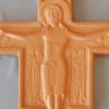 Picture of San Damiano wall Crucifix 36x28 cm (14,2x11 inch) Deruta terracotta