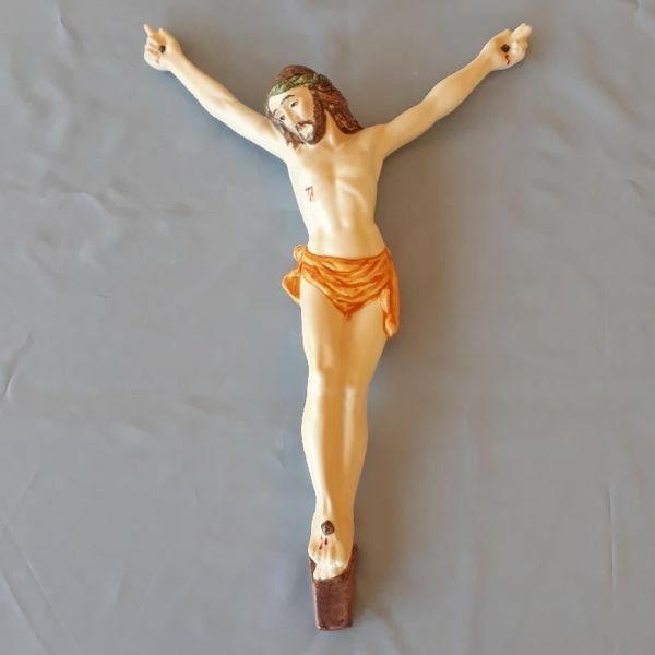 Immagine di Corpo di Cristo per Croce 38 cm ceramica Deruta