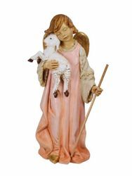 Picture of Angel with Lamb cm 125 (50 Inch) Fontanini Nativity Statue for Outdoor use, hand painted Resin