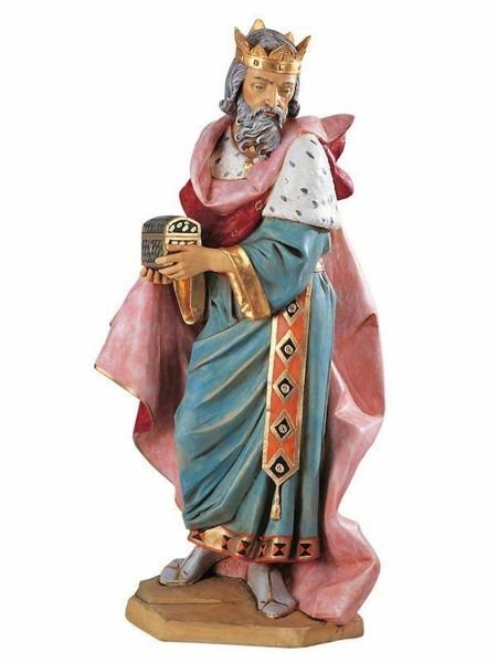 Picture of Wise King Melchior Standing cm 125 (50 Inch) Fontanini Nativity Statue for Outdoor use, hand painted Resin