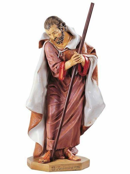 Imagen de San José cm 125 (50 Inch) Belén Fontanini Estatua para al Aire Libre en Resina pintada a mano