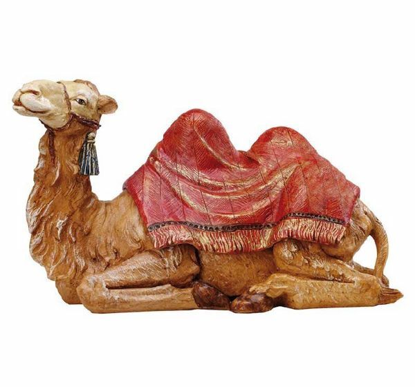 Imagen de Camello sentado cm 45 (18 Inch) Belén Fontanini Estatua en Plástico pintada a mano