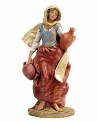 Imagen de Pastora con Ánforas cm 45 (18 Inch) Belén Fontanini Estatua en Plástico pintada a mano