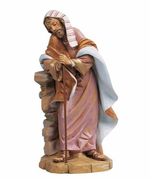 Imagen de San José cm 45 (18 Inch) Belén Fontanini Estatua en Plástico pintada a mano