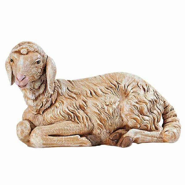 Picture of Sitting Sheep Fontanini Nativity 85 cm (34 Inch) large outdoor resin