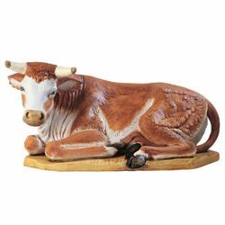 Picture of Ox cm 125 (50 Inch) Fontanini Nativity Statue for Outdoor use, hand painted Resin