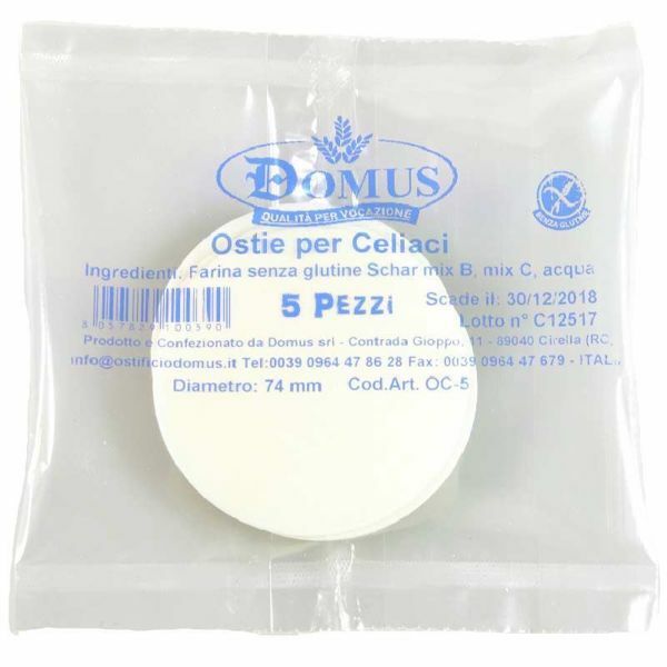 Imagen de Hostias sin gluten diám. 74 mm 5 piezas