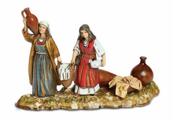 Picture of Women with Amphoras and Cloths Set cm 10 (3,9 inch) Landi Moranduzzo Nativity Scene in PVC, Arabic style