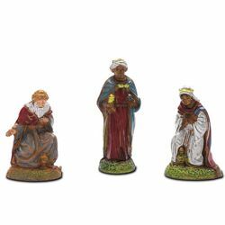 Picture of Wise Kings cm 6 (2,4 inch) Landi Moranduzzo Nativity Scene in PVC, Neapolitan style