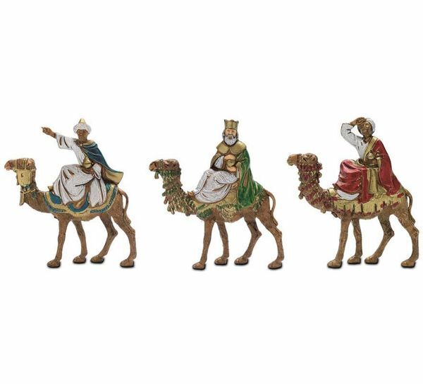 Imagen de Reyes Magos en Camello cm 6 (2,4 inch) Belén Landi Moranduzzo en PVC, estilo Napolitano