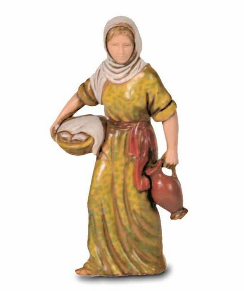 Immagine di Donna con Brocca cm 8 (3,1 inch) Presepe Landi Moranduzzo in PVC stile Napoletano