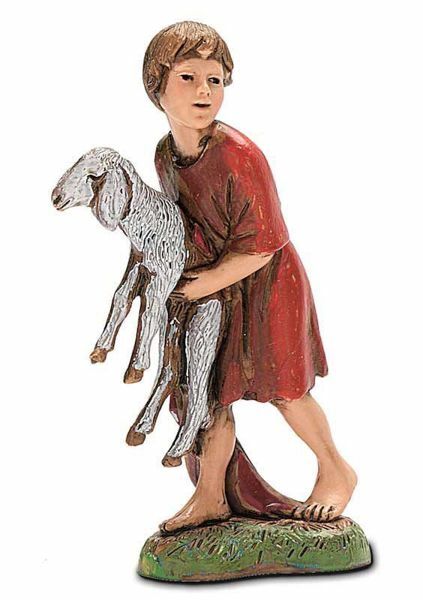 Picture of Boy with Sheep cm 10 (3,9 inch) Landi Moranduzzo Nativity Scene in PVC, Neapolitan style
