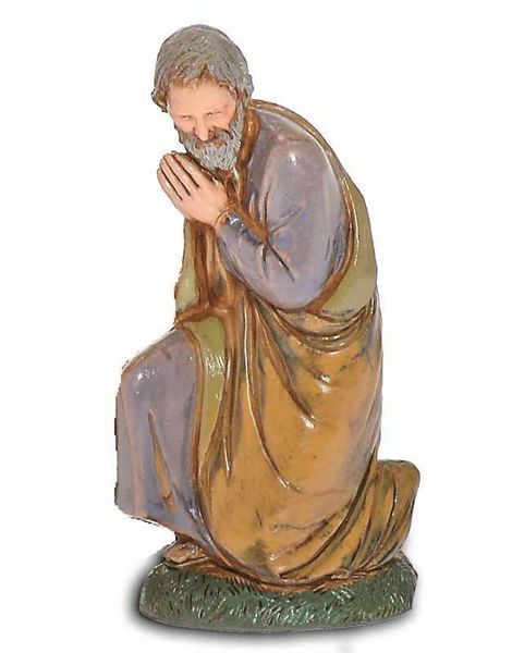Immagine di San Giuseppe cm 10 (3,9 inch) Presepe Landi Moranduzzo in PVC stile Napoletano