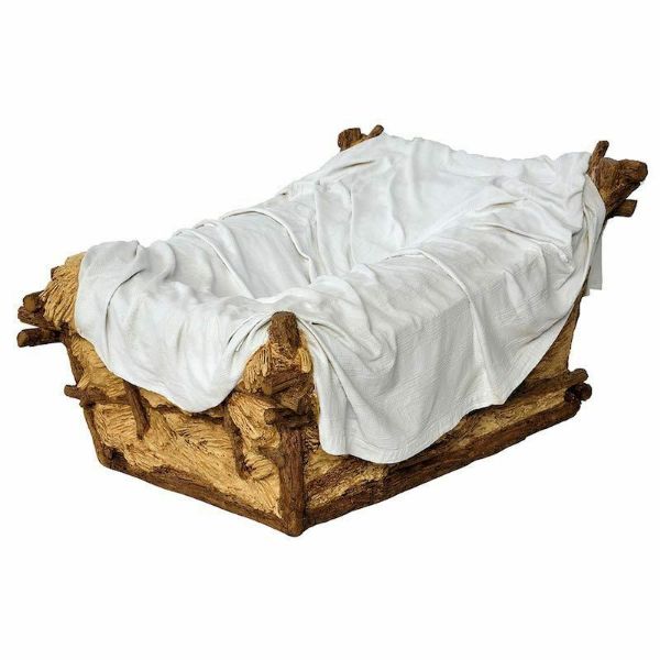 Picture of Cradle Landi Nativity 160 cm (63 inch) life size outdoor fiberglass crystal eyes