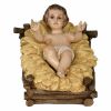Imagen de Niño Jesús grande Belén Landi 100 cm fibra de vidrio para exterior ojos de cristal
