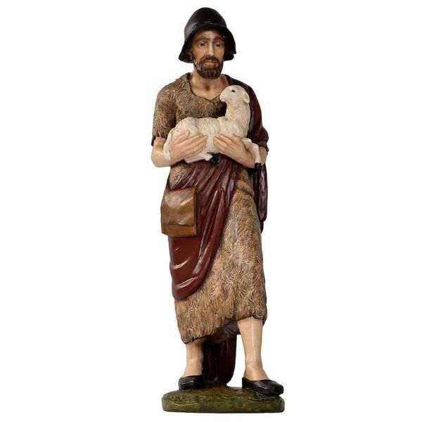 Picture of Good Shepherd Lando Landi Nativity 100 cm (39 inch) large outdoor fiberglass crystal eyes