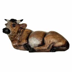 Picture of Ox 65 cm (25,6 inch) Lando Landi Nativity Scene in fiberglass FOR OUTDOORS with crystal eyes