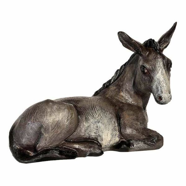 Picture of Donkey Lando Landi Nativity 65 cm (25,6 inch) large outdoor fiberglass crystal eyes