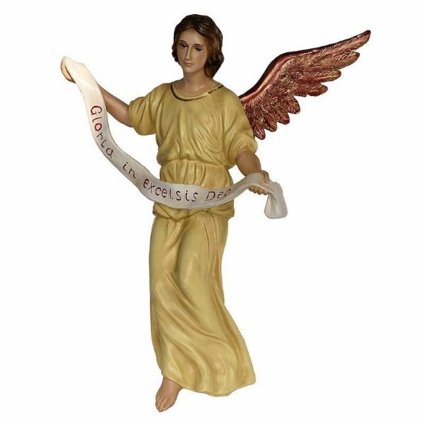 Imagen de Ángel Gloria Pesebre artesanal grande Lando Landi 65 cm de exterior ojos de cristal