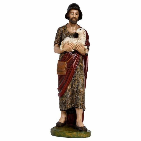 Picture of Good Shepherd Lando Landi Nativity 65 cm (25,6 inch) large outdoor fiberglass crystal eyes