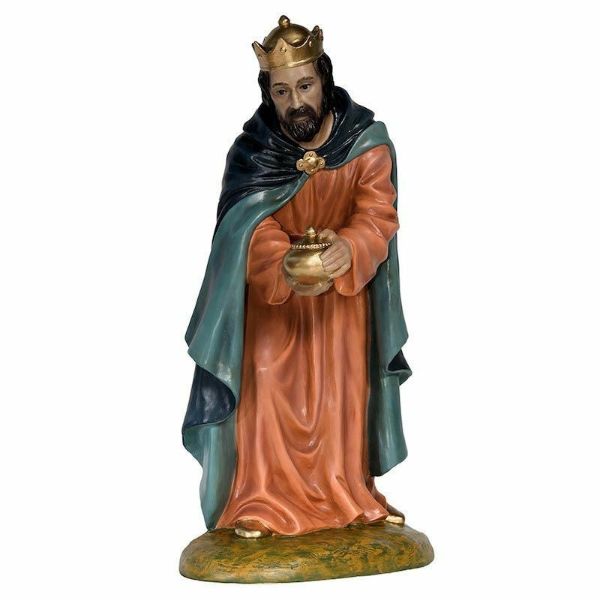 Picture of Wise King Saracen Lando Landi Nativity 65 cm (25,6 inch) large outdoor fiberglass crystal eyes