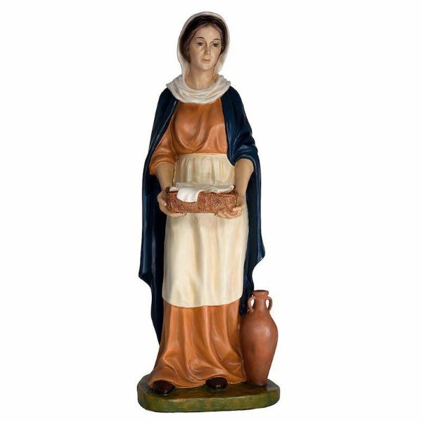 Imagen de Partera Pesebre artesanal grande Lando Landi 65 cm de exterior ojos de cristal