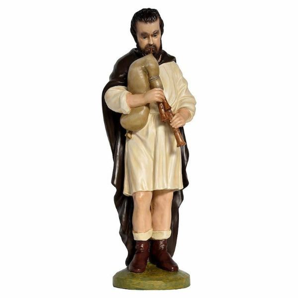 Picture of Bagpiper Lando Landi Nativity 65 cm (25,6 inch) large outdoor fiberglass crystal eyes