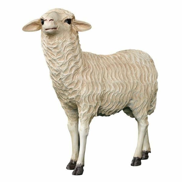 Picture of Standing Sheep Lando Landi Nativity 65 cm (25,6 inch) large outdoor fiberglass crystal eyes
